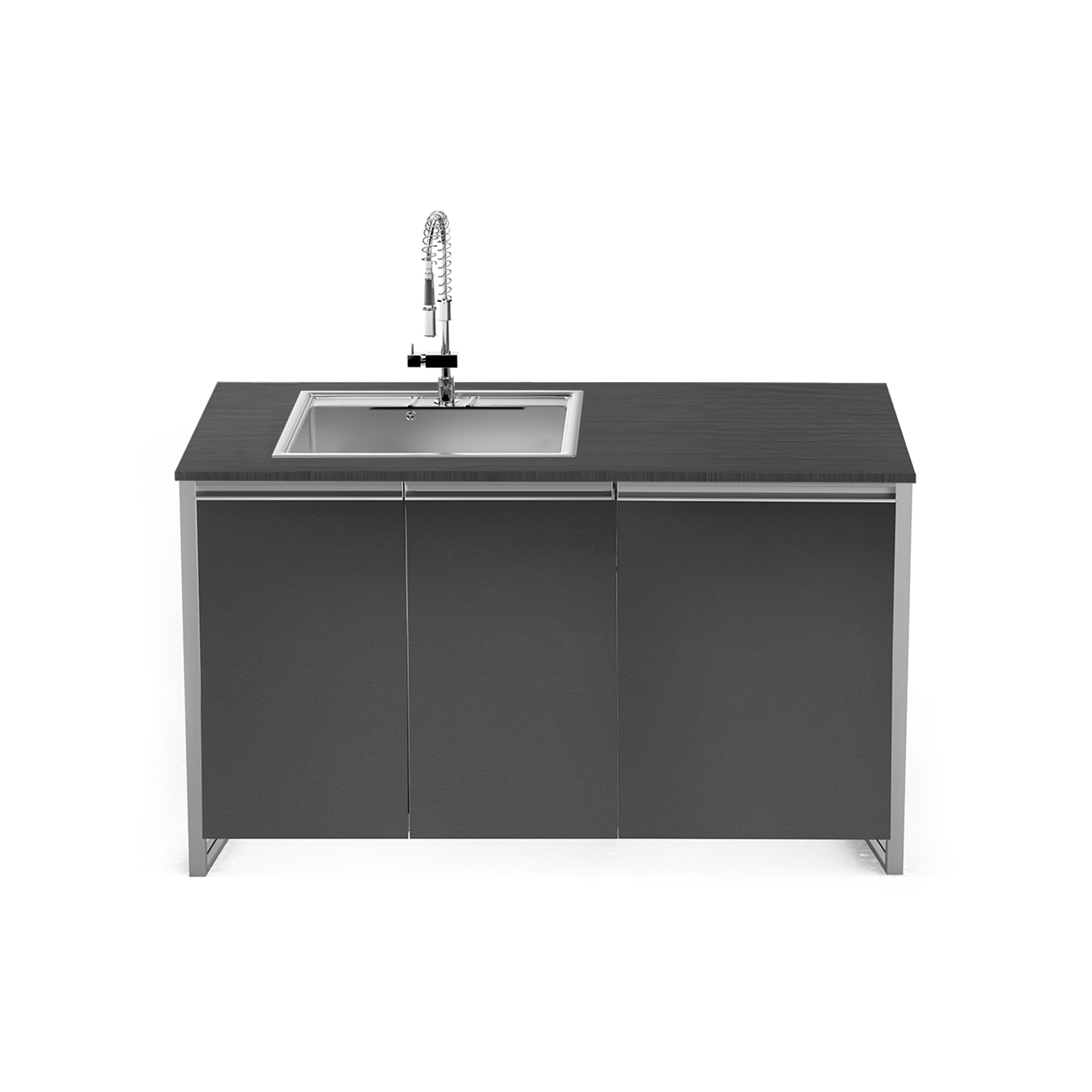 ΚΟΥΖΙΝΑ ΕΞΩΤΕΡΙΚΗΣ ΧΡΗΣΗΣ STEEL GEA BALDO16080-QL-NA-CR | ΝΕΡΟΧΥΤΗΣ 75εκ. 2